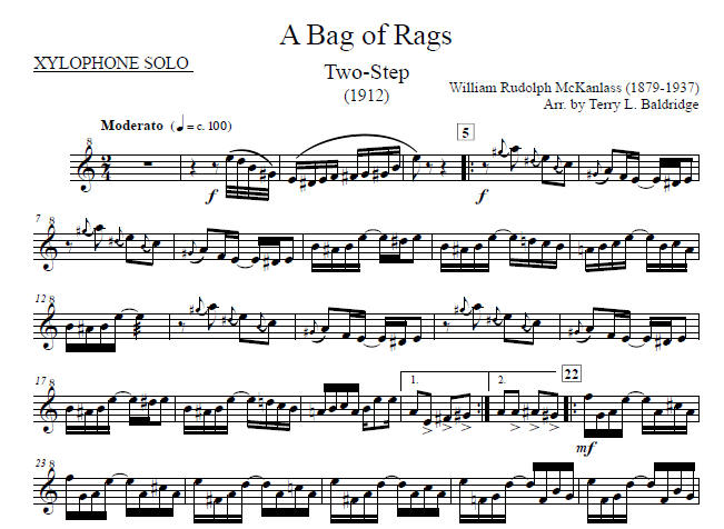 Ragtime Xylophone Collection Vol 2, Arr. Terry Baldridge