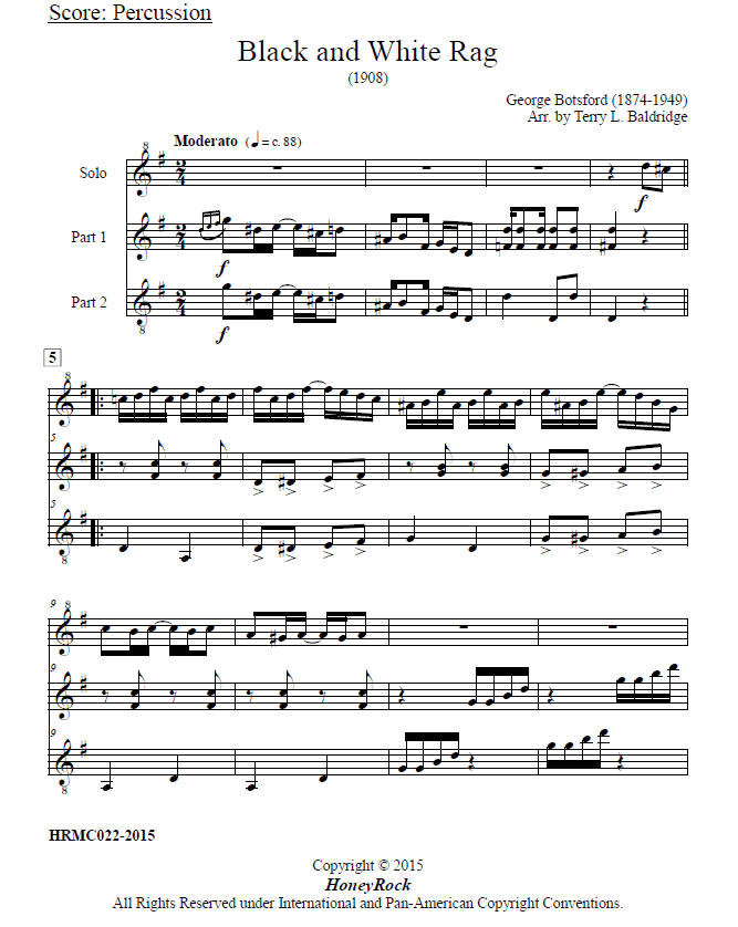 Ragtime Xylophone Collection, Arr. Terry Baldridge