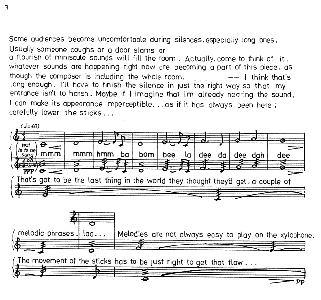 The Recital Piece: A Drama for Solo Xylophonist