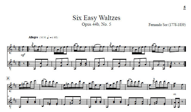 Six Easy Waltzes for Marimba Duo