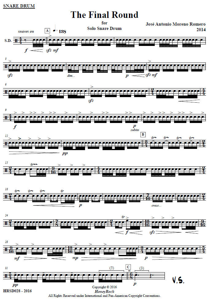 The Final Round for Solo Snare Drum