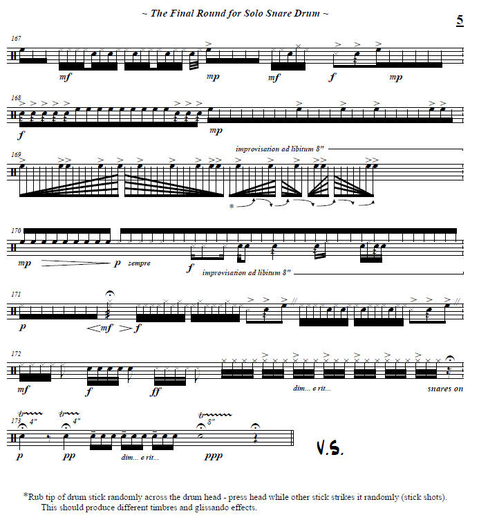 The Final Round for Solo Snare Drum