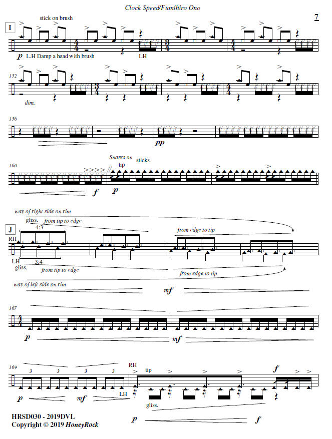 Clock Speed for Solo Snare Drum, Fumihiro Ono