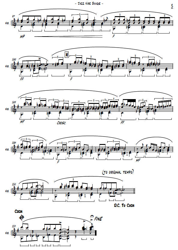 Jazz Vibe Boogie for Solo Vibraphone