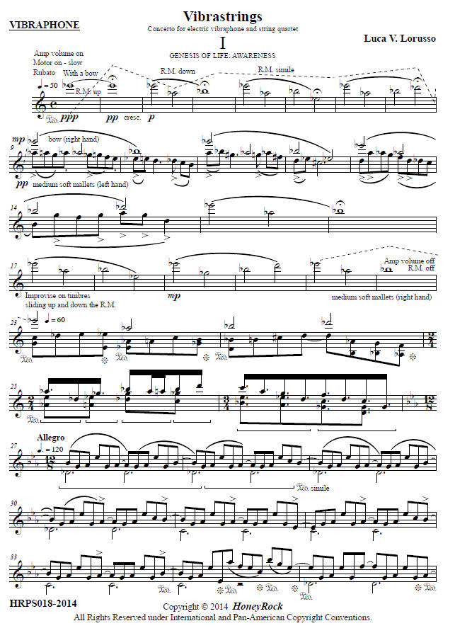 VIBRASTRINGS: Concerto for Electric Vibraphone and String Quartet