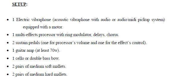 VIBRASTRINGS: Concerto for Electric Vibraphone and String Quartet